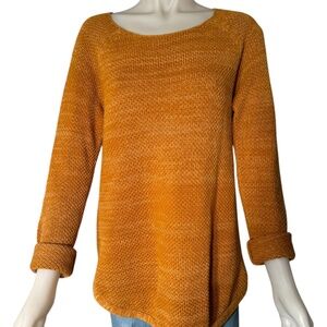 Propaganda Ladies Marigold Yellow Soft Cotton Long Sleeve Sweater ~ Fall Sweater